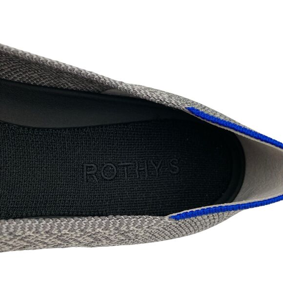 Rothy's The Point Grey Mist Captoe US Size 7 Womens Ballet Flat Slip On Shoes - Picture 8 of 11